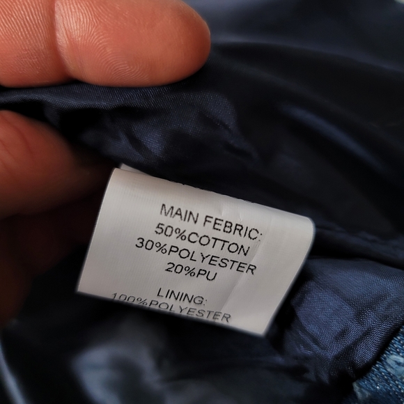 TOV Holy G Retro Denim Faux Snakeskin Leather Jacket - Picture 7 of 11